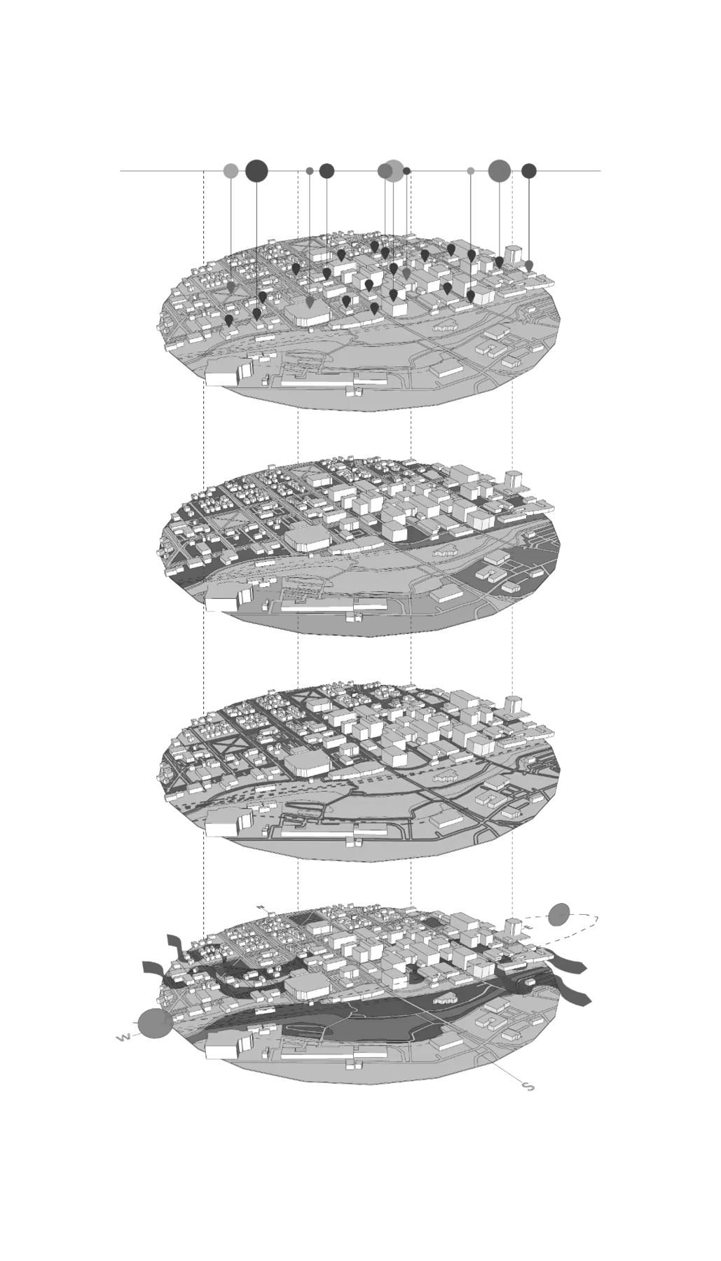 Layered urban systems analysis